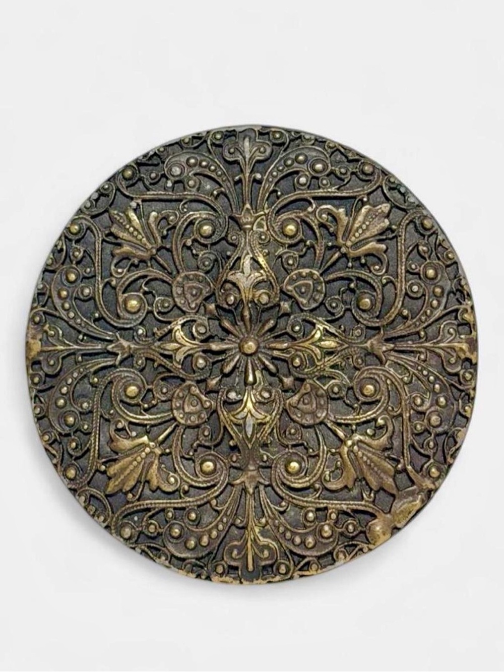 1970s Vintage Tiffany Studios Art Deco Floral Belt Buckle